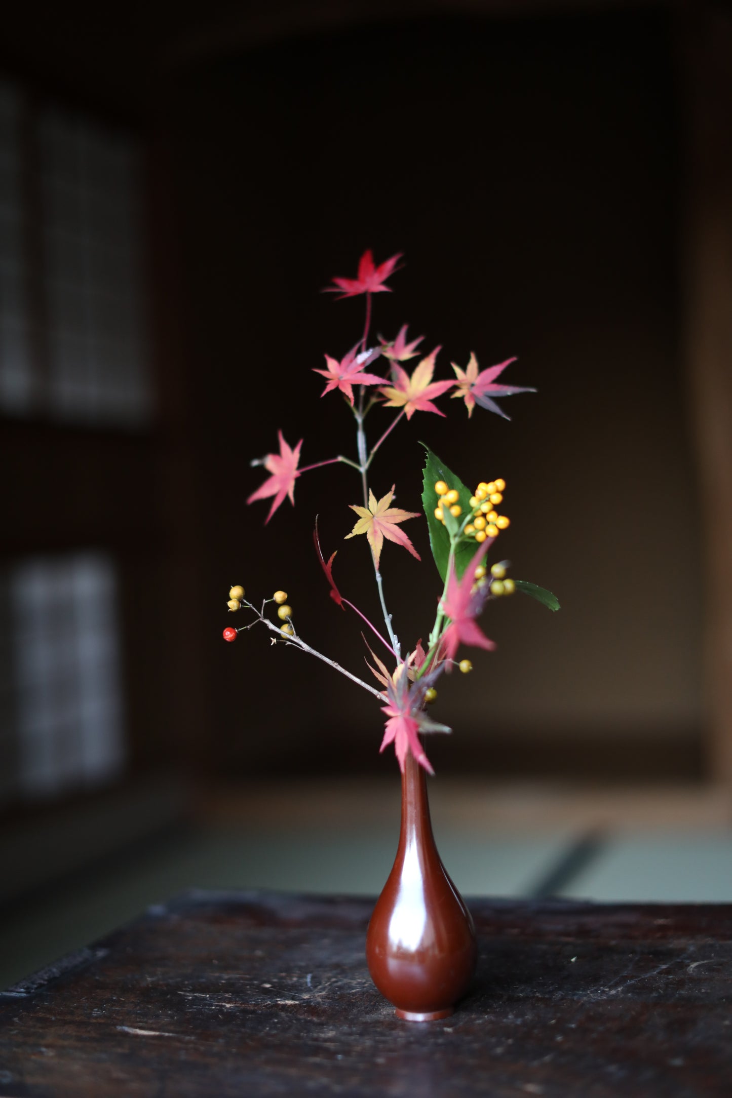 Vintage Japanese Bronze Vase, Sorori Ikebana Tea Ceremony, Signed Wooden Box