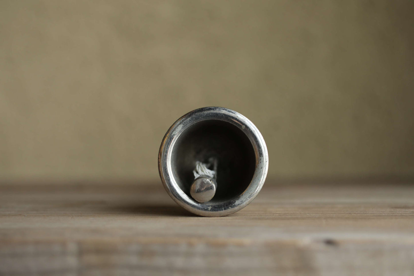 Japanese buddhist hand bell with lotus, chanting H9.3in/H23.5cm