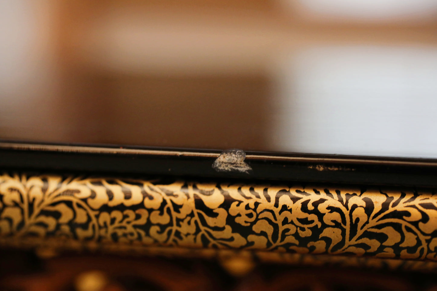 Japanese vintage MAKIE lacquer pedestal, Buddhist table temple stand, furniture, Sutra desk W24.4in/W62cm