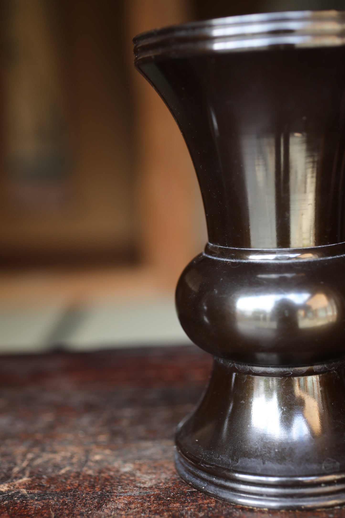 Bronze- A pair of Vintage 1970s Japanese alloy Vase for Buddhist altar (H7.3in/18.5cm)