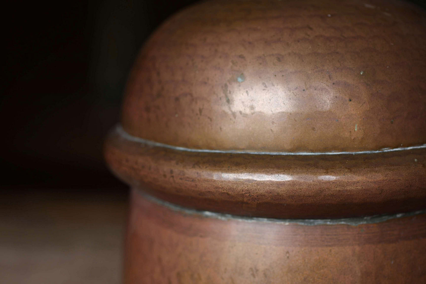 Japanese Vintage Bronze Shrine Bell, Handcrafted Metal Suzu (H9.1in/H23cm)