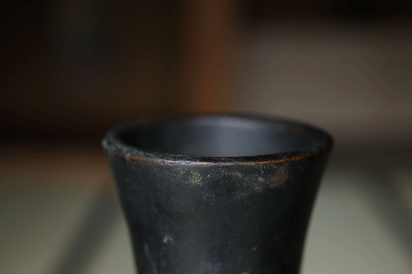Vintage Japanese Bronze Vase, IKEBANA Flower Arrangement, Buddhist Temple Design