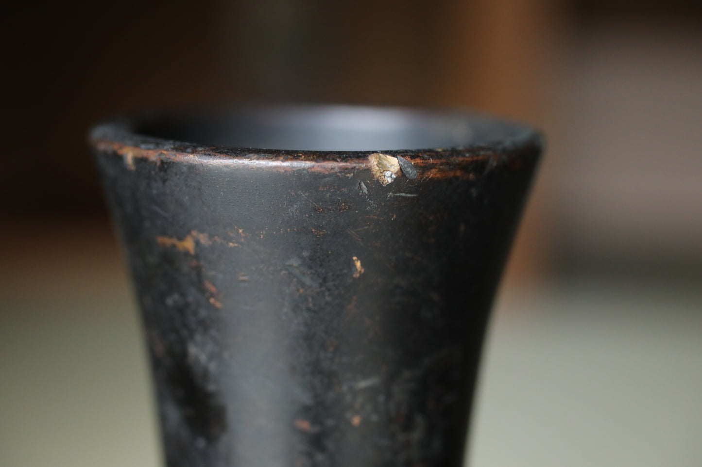Vintage Japanese Bronze Vase, IKEBANA Flower Arrangement, Buddhist Temple Design