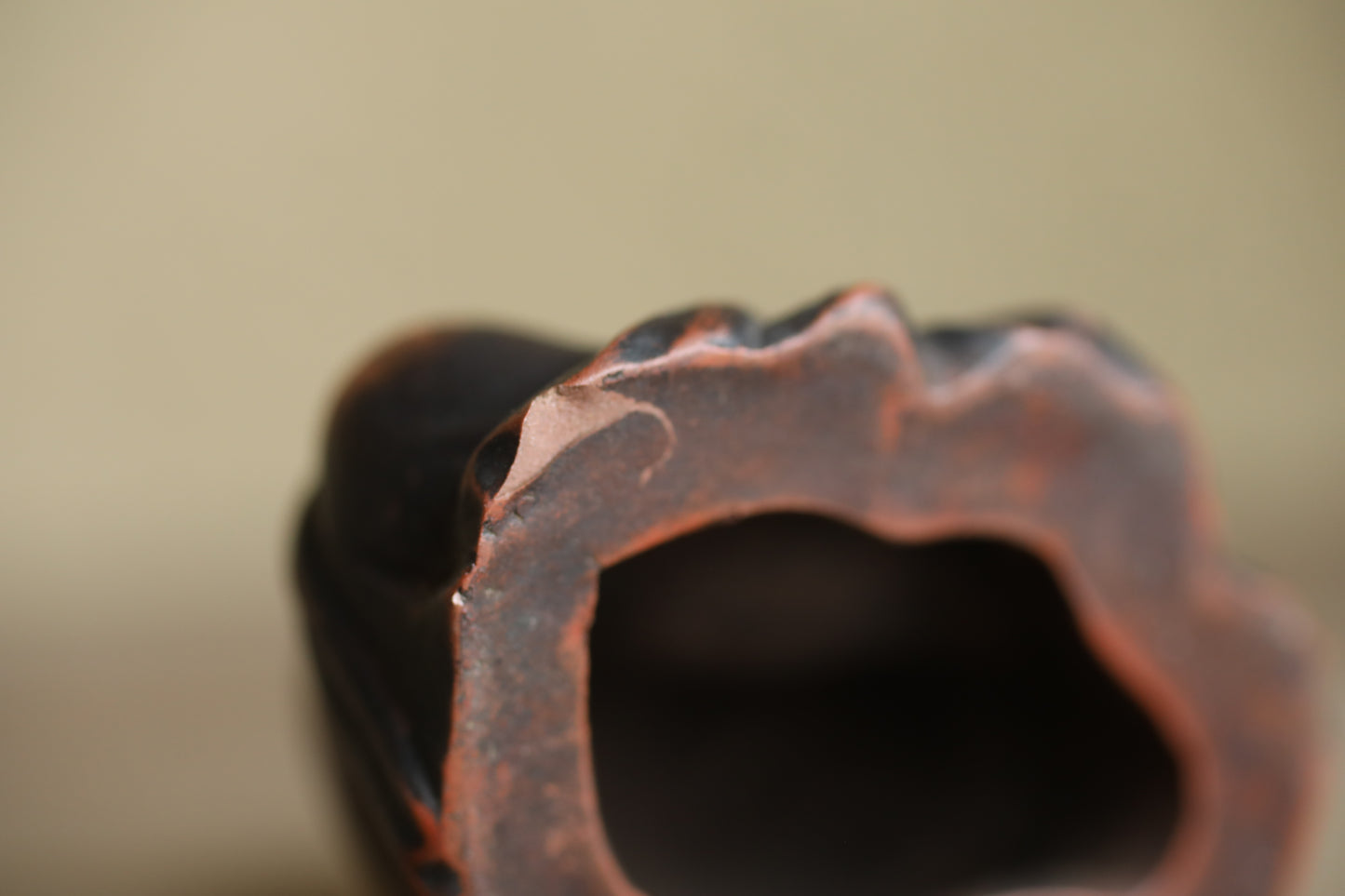 Daruma- Antique Japanese Pottery Statue, Zen Monk Doll Ornament, Buddhist