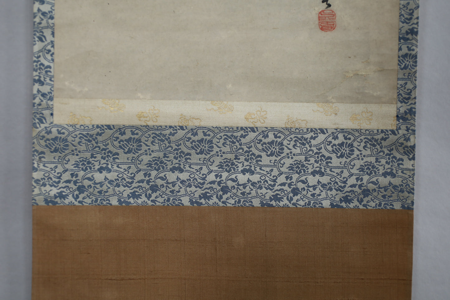 Vintage Japanese Ink Wash Painting: Camellia and Bird Kakejiku Scroll