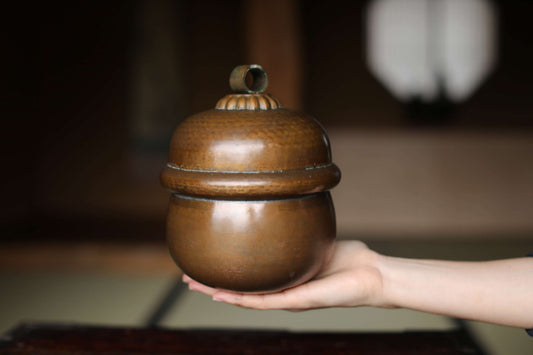 Suzu Bell- Shinto Japanese Antique Bronze Shrine, Handcrafted Metal (H7.7in/H19.5cm)