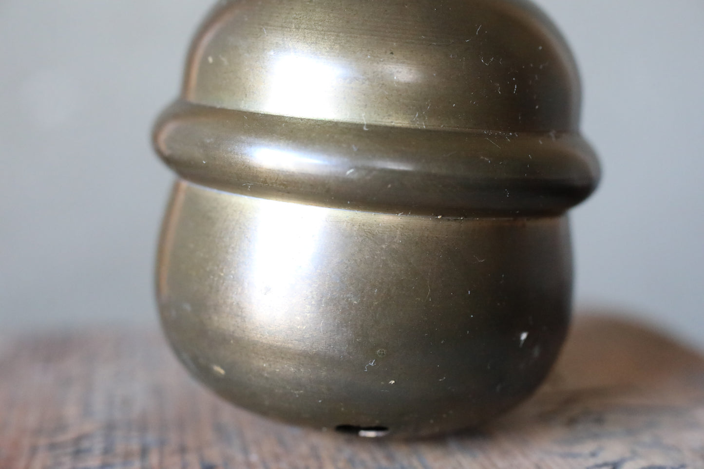 Suzu Bell- Shinto Japanese Antique Bronze Shrine, Handcrafted Metal (H2.8in/H7cm)