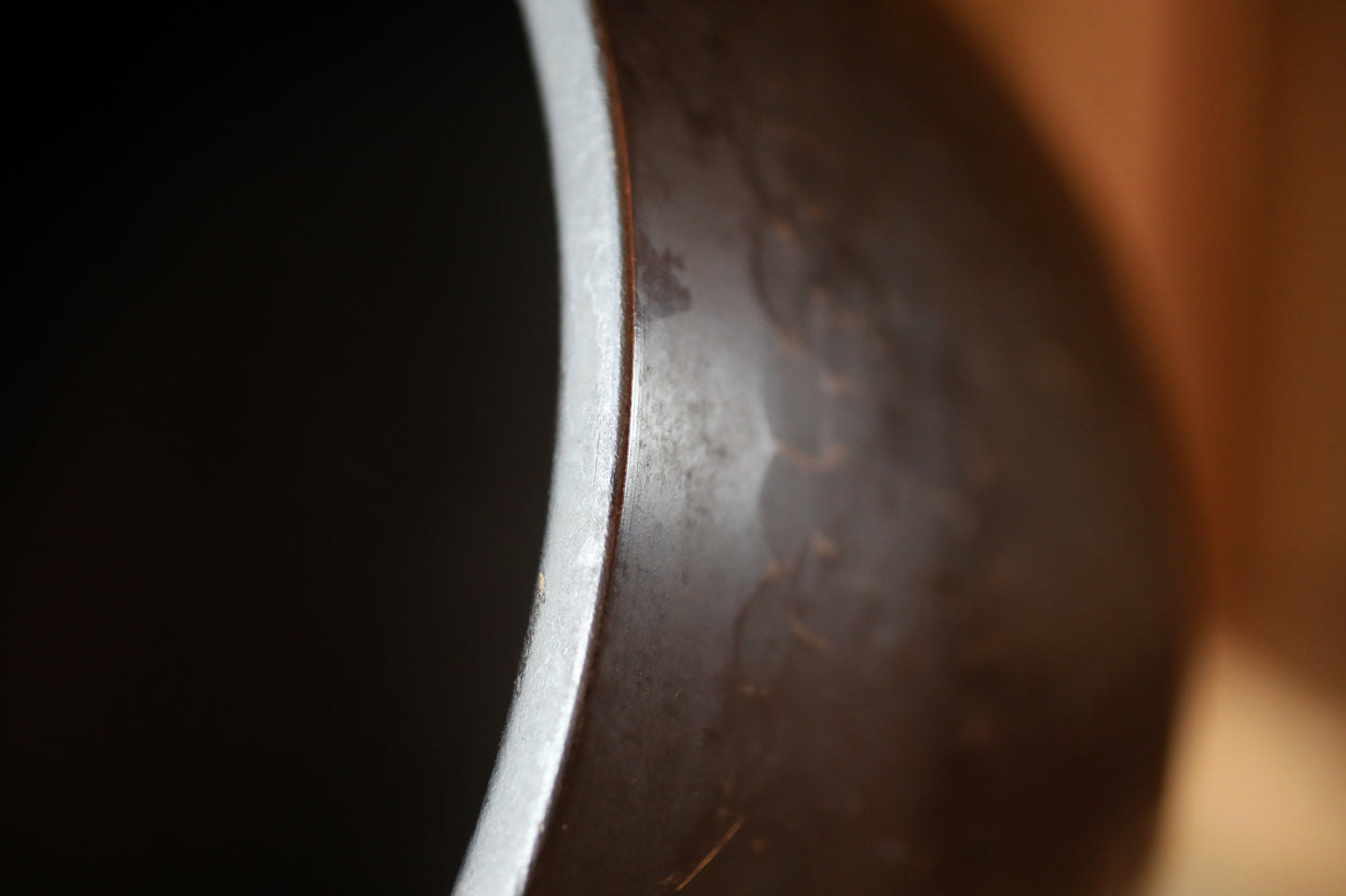 Antique Japanese Bronze Buddhist Singing Bowl, Black Lacquered Stand, Signed (W11.8 in/30cm)