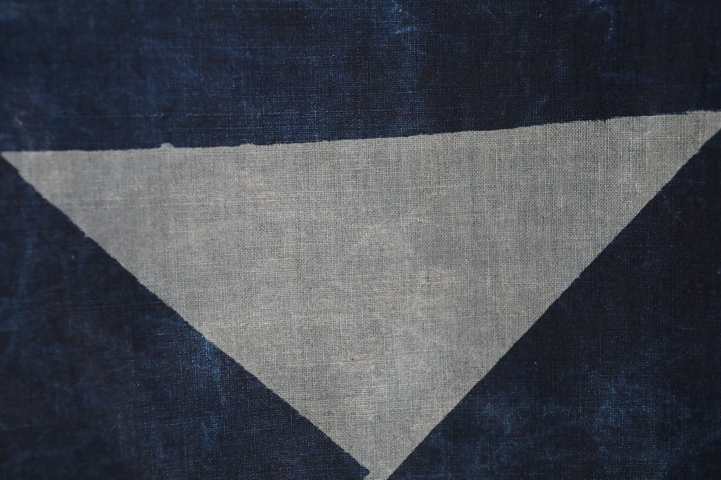 Antique Japanese Noren Curtain – Indigo Cotton Room Divider, Edo Era Crest Design