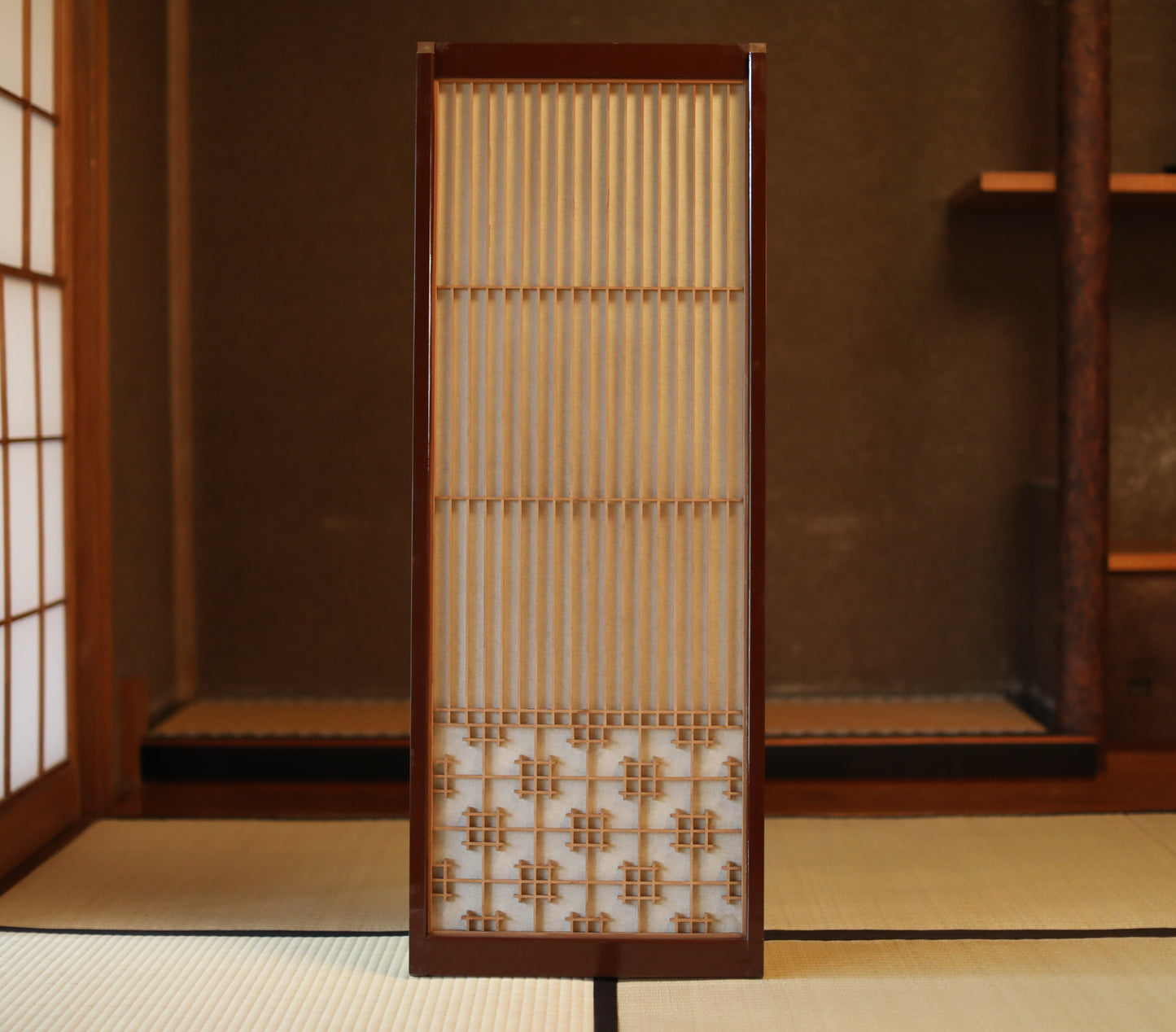 Japanese vintage kumiko wooden frame open work