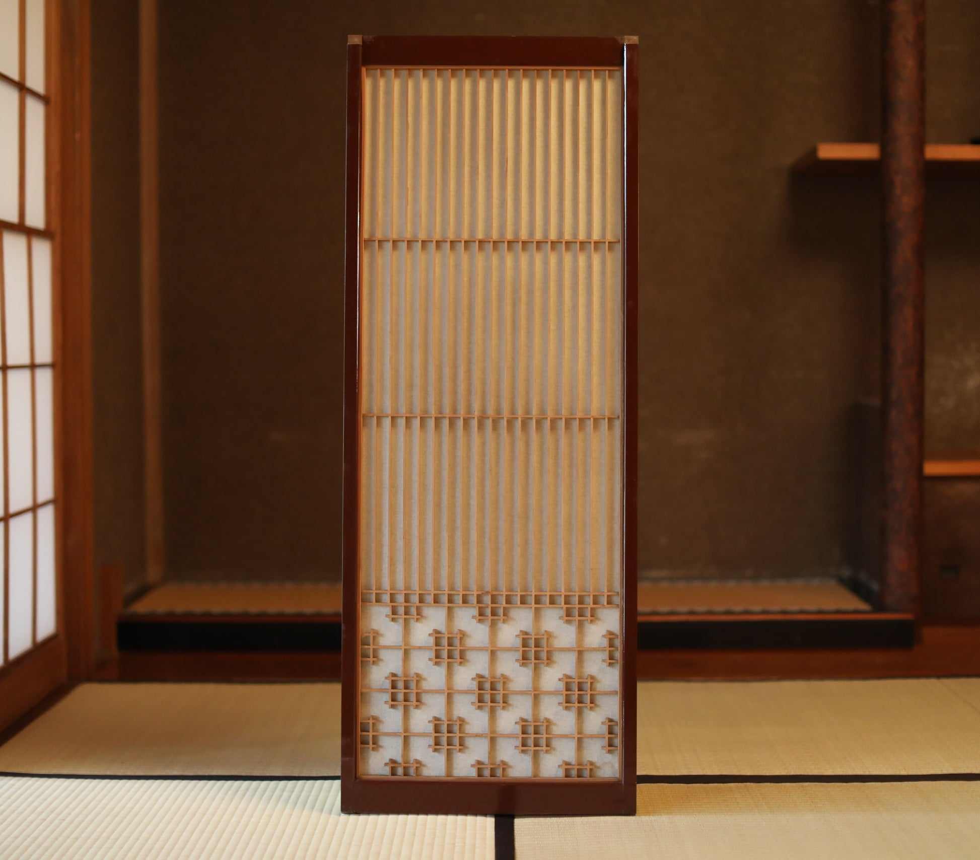 Japanese vintage kumiko wooden frame open work