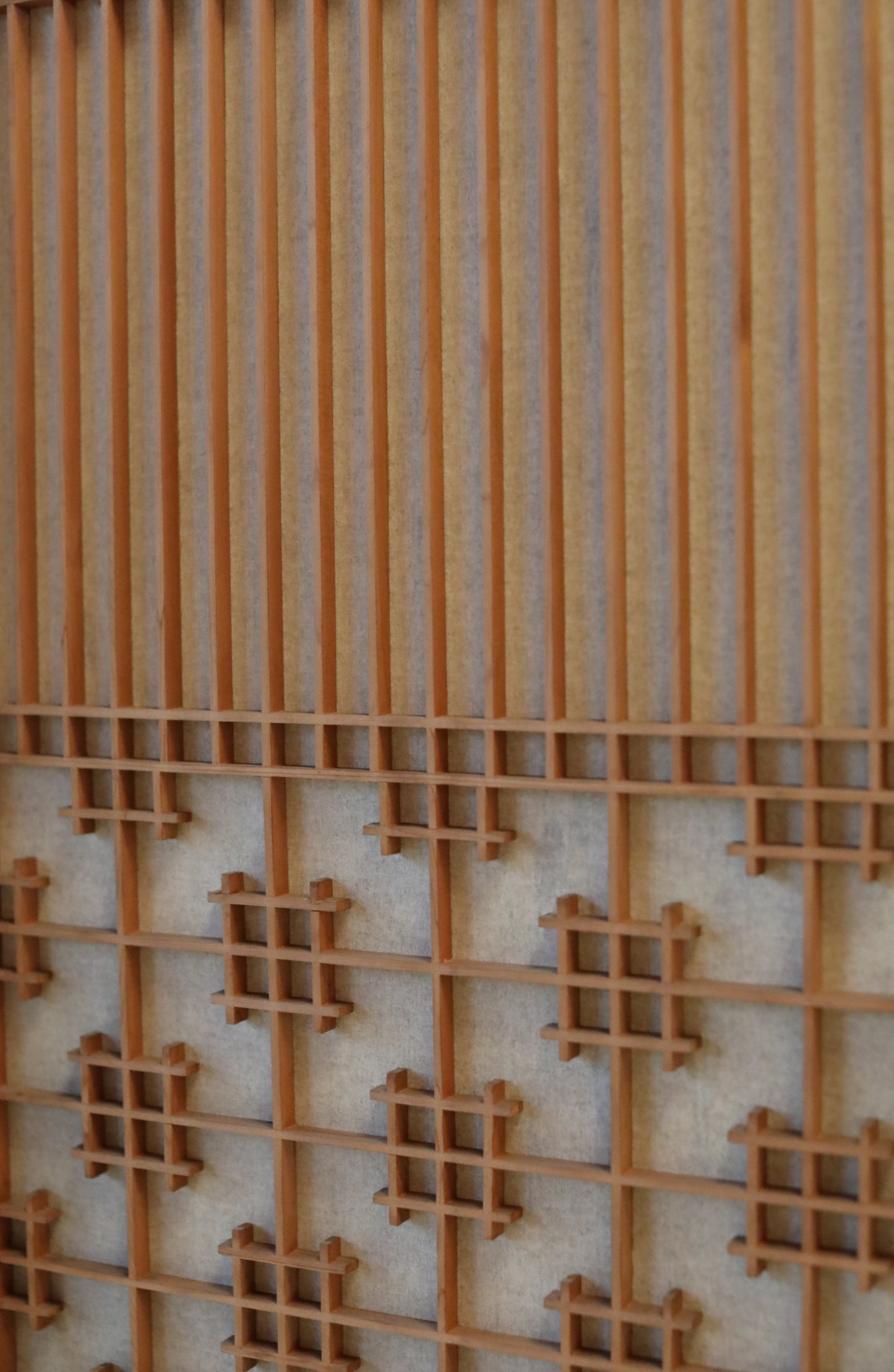 Japanese Furniture antique interior architectural screen,"kumiko, wooden framework" for a sliding screen, shoji, H45.7×17.1in/H116×43.5cm