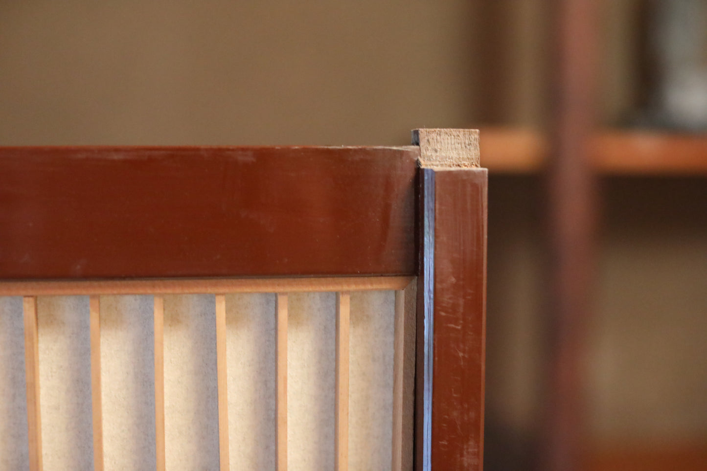 Japanese Furniture antique interior architectural screen,"kumiko, wooden framework" for a sliding screen, shoji, H45.7×17.1in/H116×43.5cm