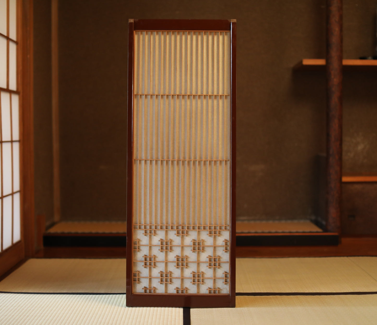 Japanese vintage wooden framework furniture open work