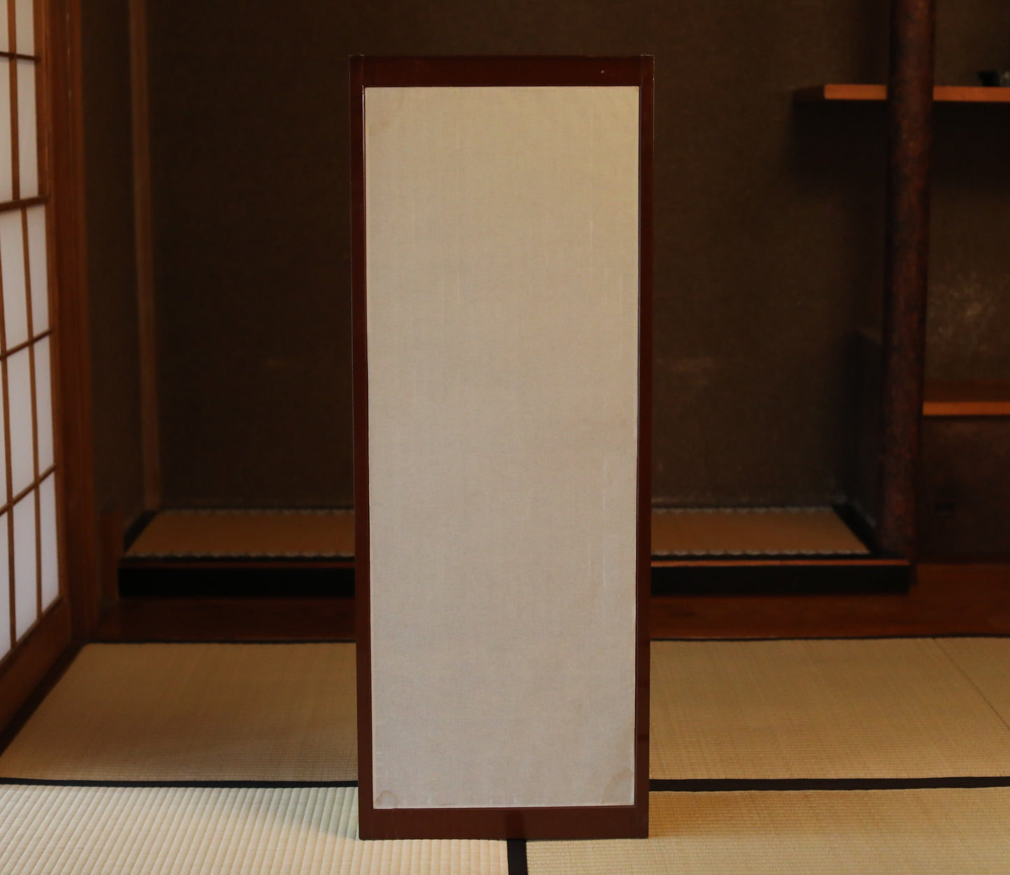 Japanese Furniture antique interior architectural screen,"kumiko, wooden framework" for a sliding screen, shoji, H45.7×17.1in/H116×43.5cm (コピー)