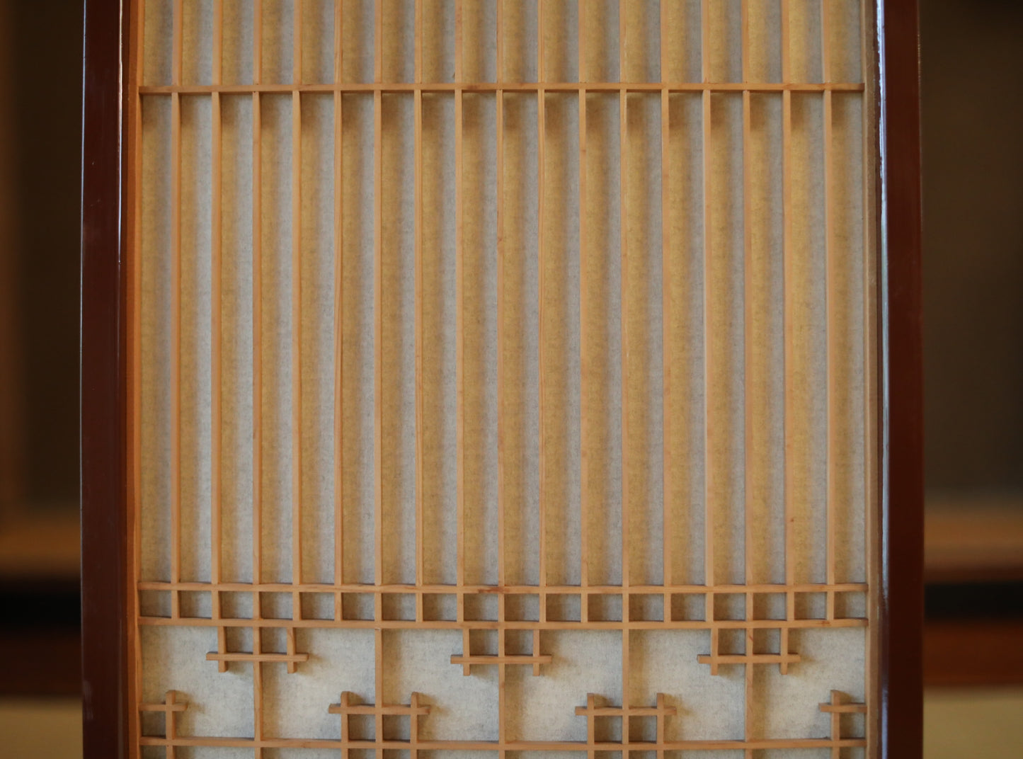 Japanese Furniture antique interior architectural screen,"kumiko, wooden framework" for a sliding screen, shoji, H45.7×17.1in/H116×43.5cm (コピー)