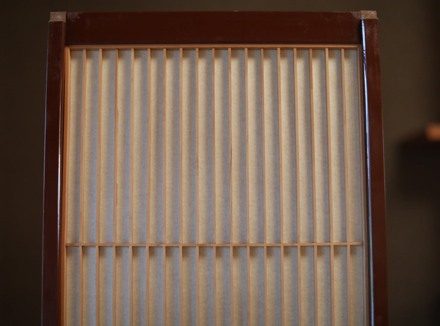Japanese Furniture antique interior architectural screen,"kumiko, wooden framework" for a sliding screen, shoji, H45.7×17.1in/H116×43.5cm (コピー)