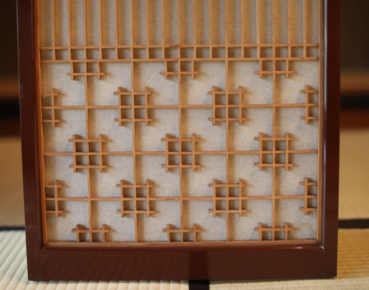 Japanese Furniture antique interior architectural screen,"kumiko, wooden framework" for a sliding screen, shoji, H45.7×17.1in/H116×43.5cm (コピー)