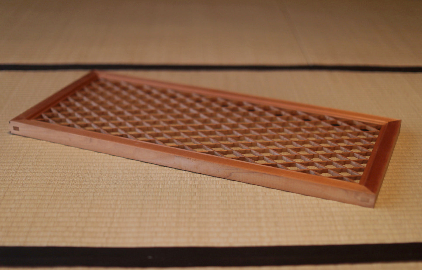 Japanese Furniture antique interior architectural screen,"kumiko, wooden framework" for a sliding screen, shoji, H31.1×14.1in/H78.9×35.7cm