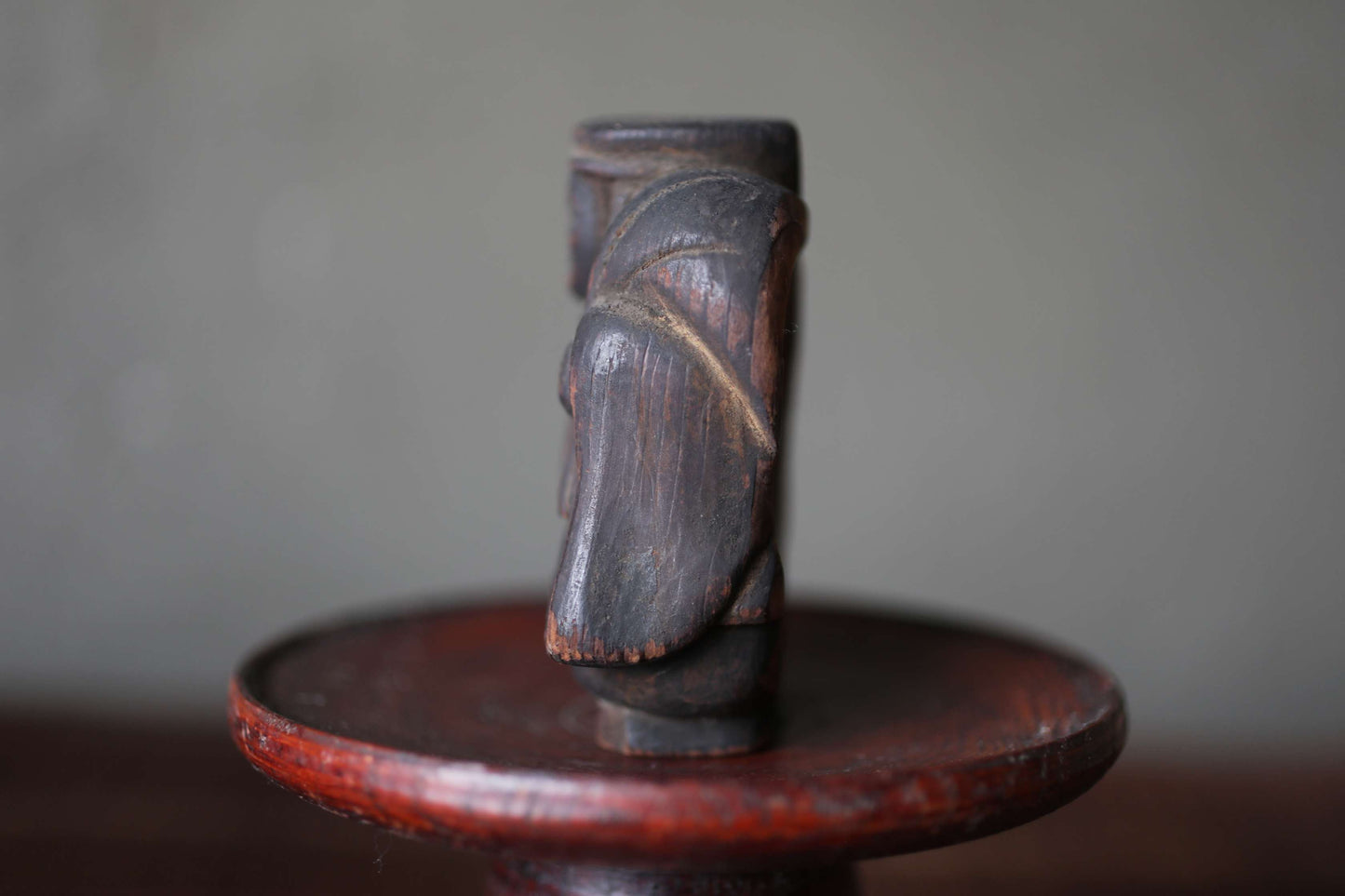 Antique 1700s Japanese Wood Carving: Daikoku Lucky Gods