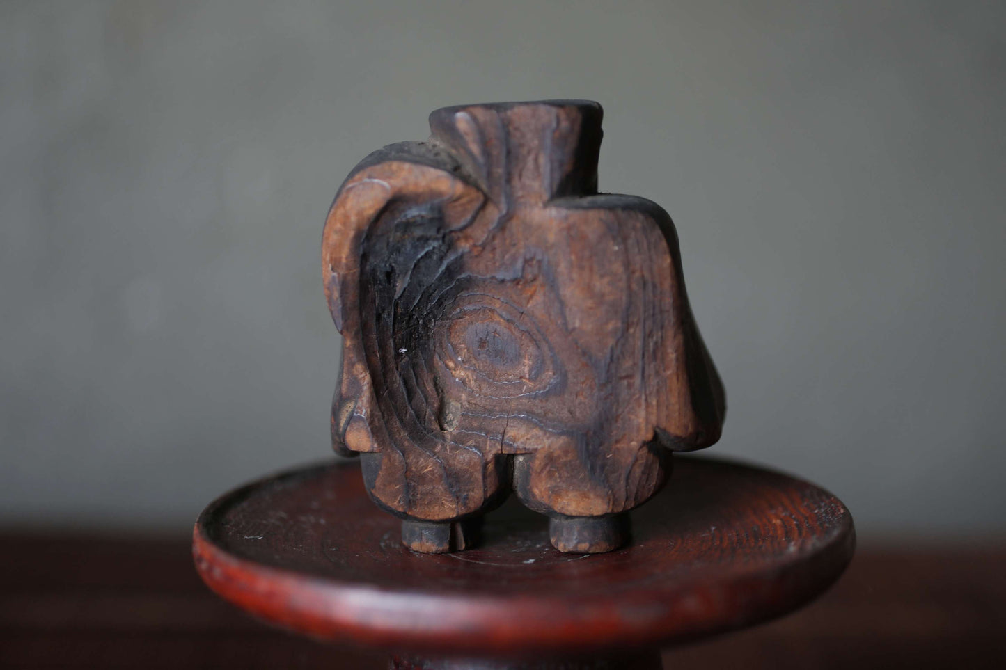 Antique 1700s Japanese Wood Carving: Daikoku Lucky Gods