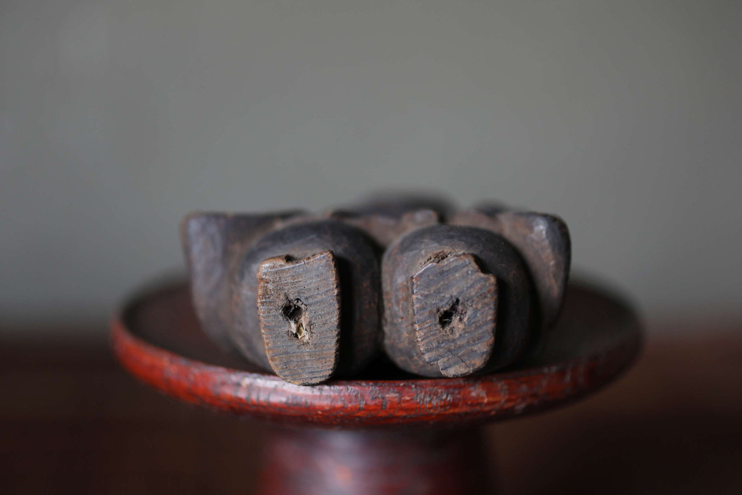 Antique 1700s Japanese Wood Carving: Daikoku Lucky Gods
