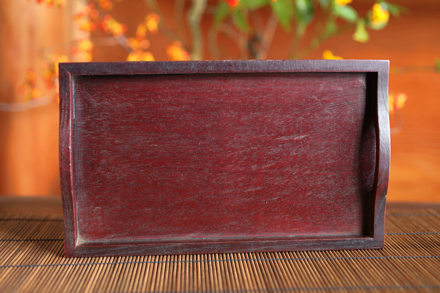 Vintage Oribe Sake Set, Vertical Stripes, Signed Ceramic Tokkuri, Tray