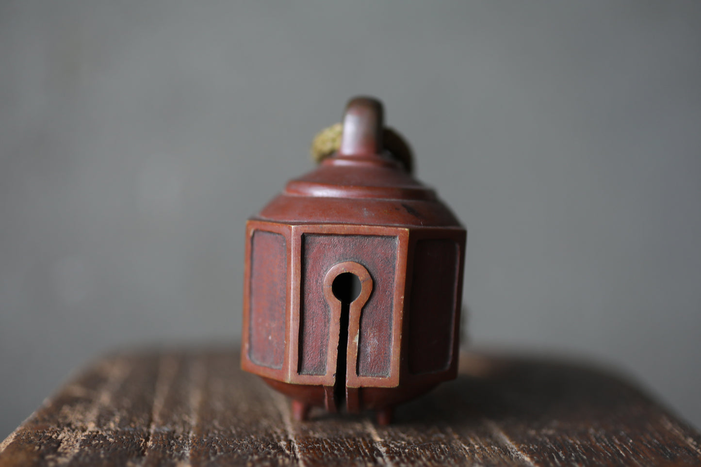 Vintage Japanese Bronze Bell Paperweight, Kanji Calligraphy, SUZU