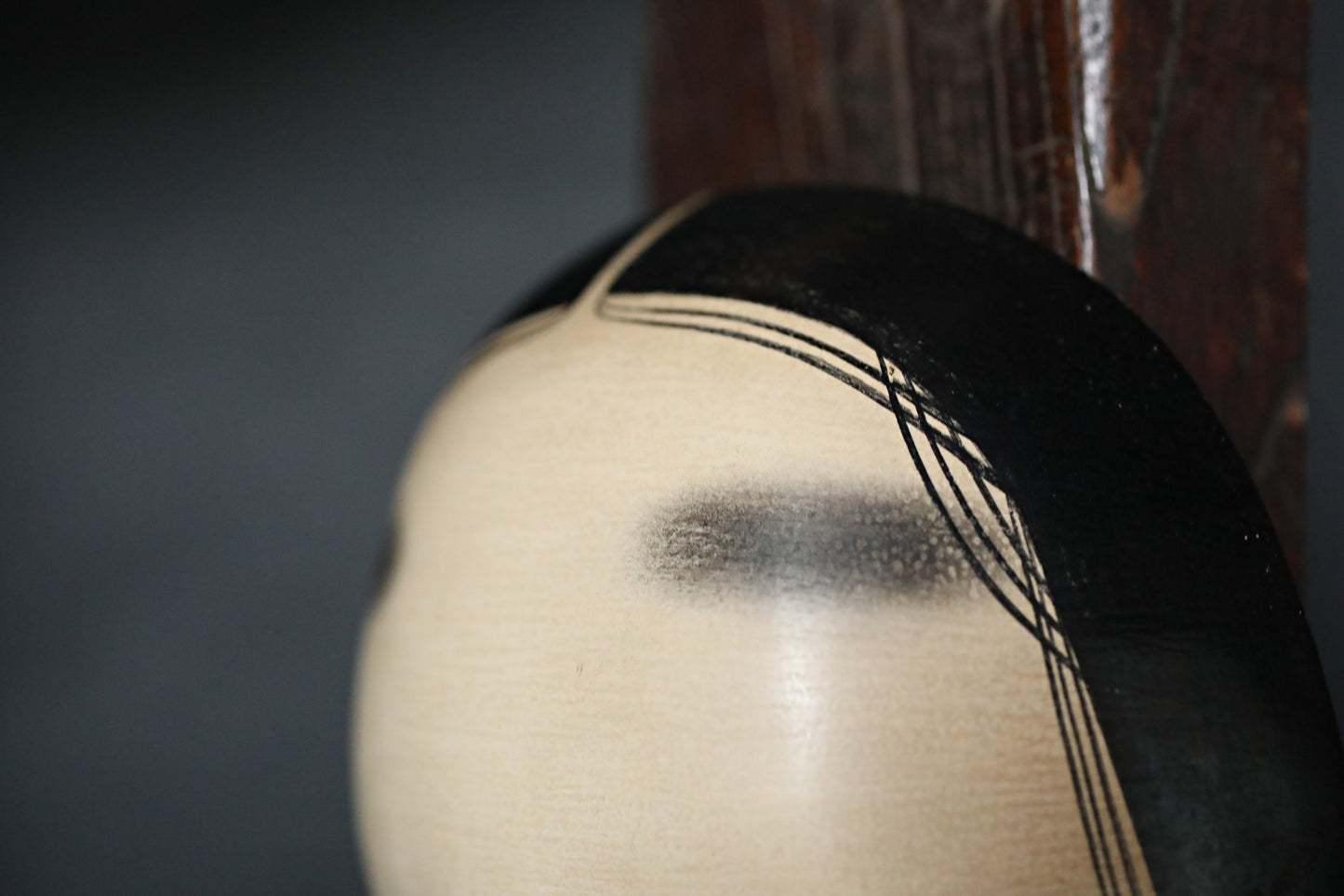 Japanese vintage NOH mask wood hand carving Zouonna wall ornament signed boxed