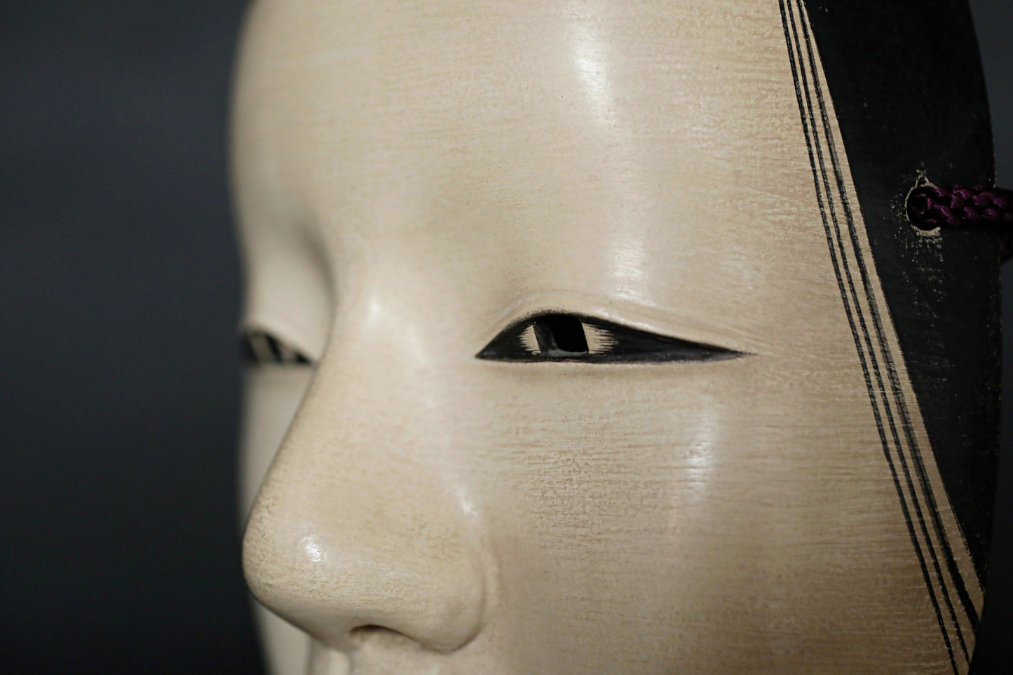 Japanese vintage NOH mask wood hand carving Zouonna wall ornament signed boxed
