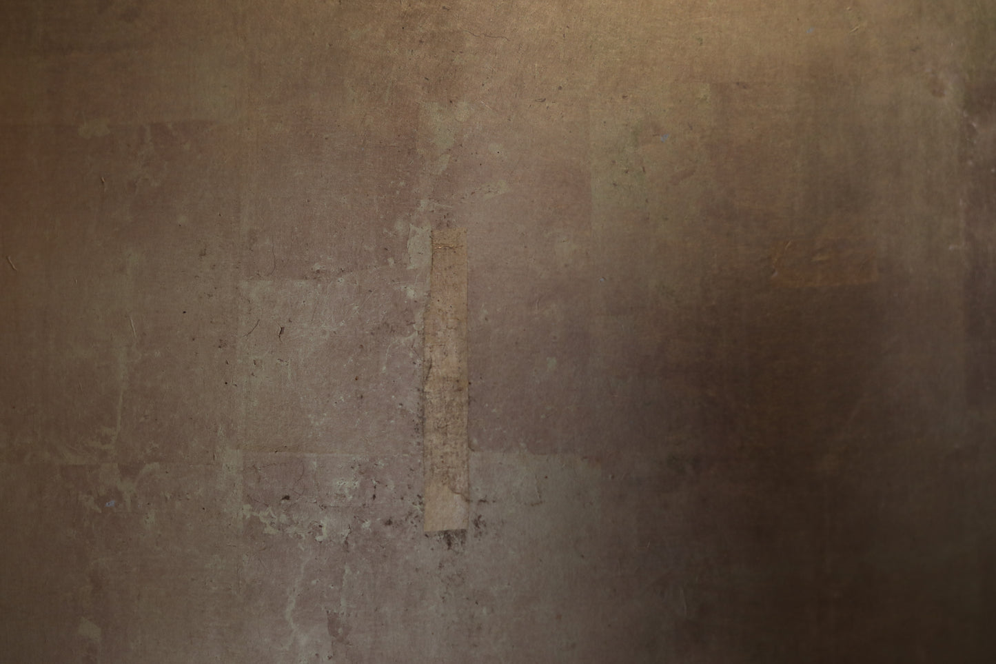 Antique Japanese furniture Byobu wind screen of hand painting Tale of Genji 1700s Real Gold Clouds Sea W111in/W282cm