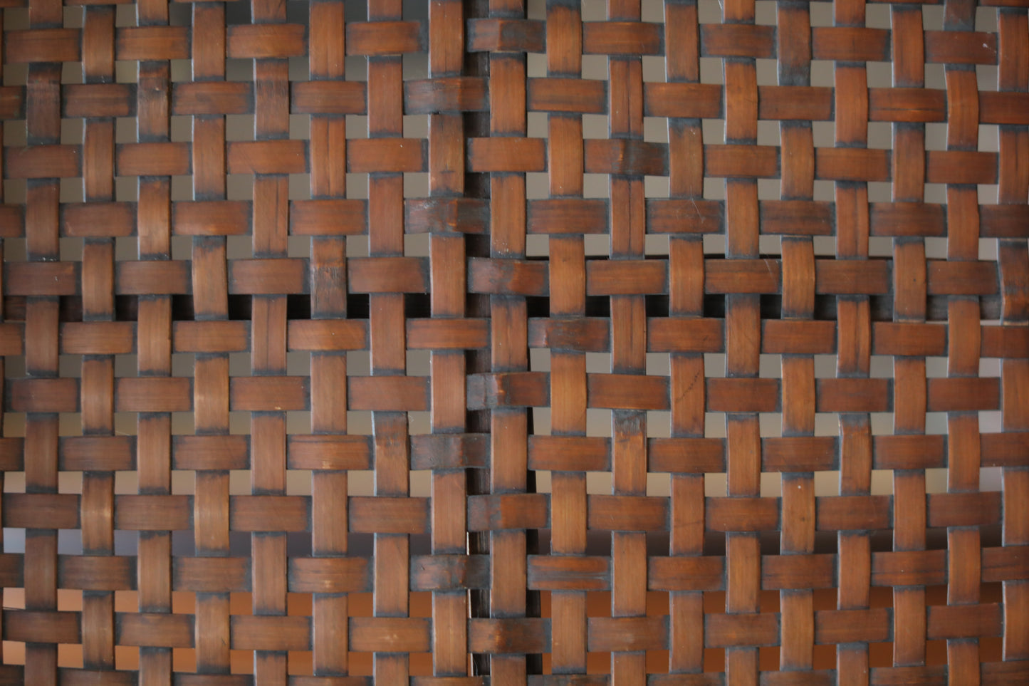 Antique Japanese Bamboo Basket Box: Kimono Obi Storage, 1920s