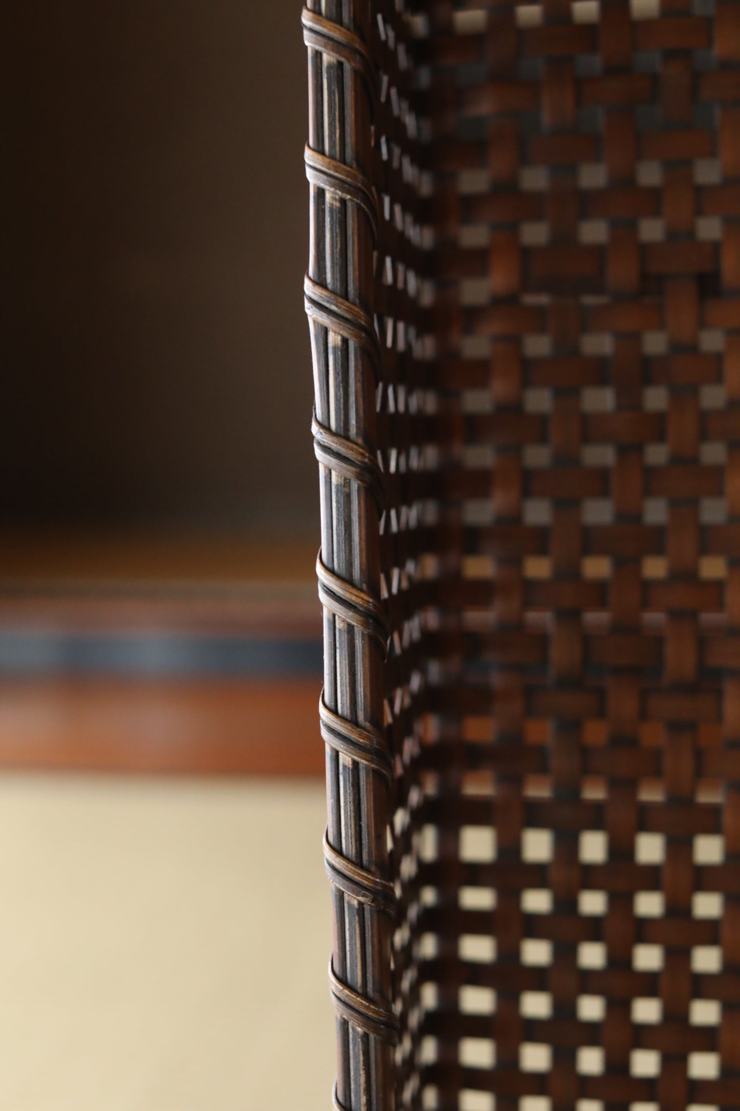 Antique Japanese Bamboo Basket Box: Kimono Obi Storage, 1920s