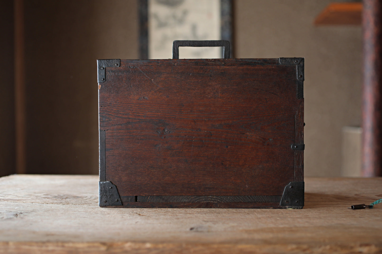 Antique Japanese Tansu Box, Suzuribako Inkstone Case, Cedar Storage