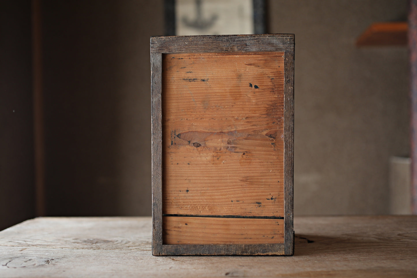 Antique Japanese Tansu Box, Suzuribako Inkstone Case, Cedar Storage