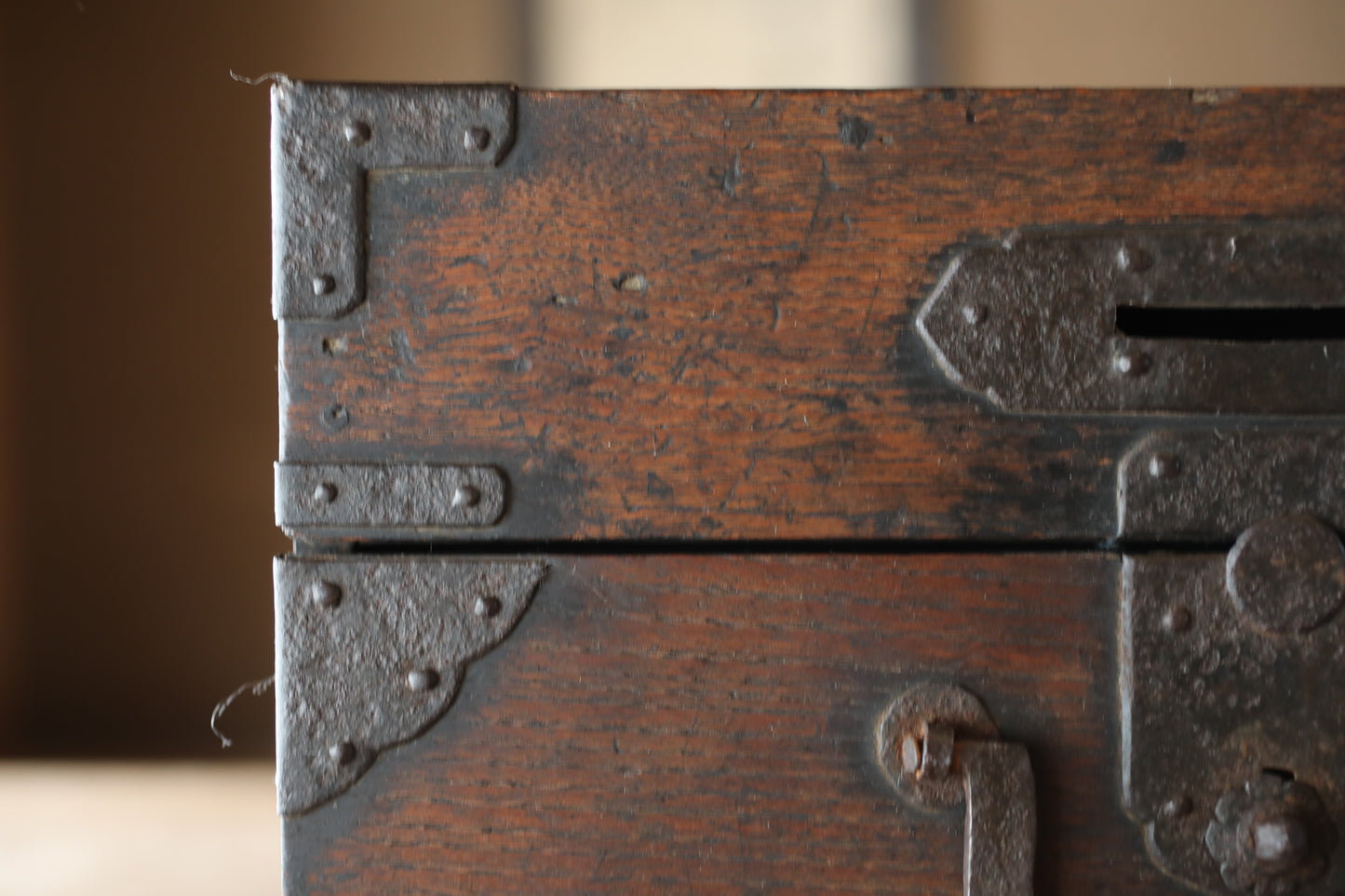Antique Japanese Tansu Box, Suzuribako Inkstone Case, Cedar Storage