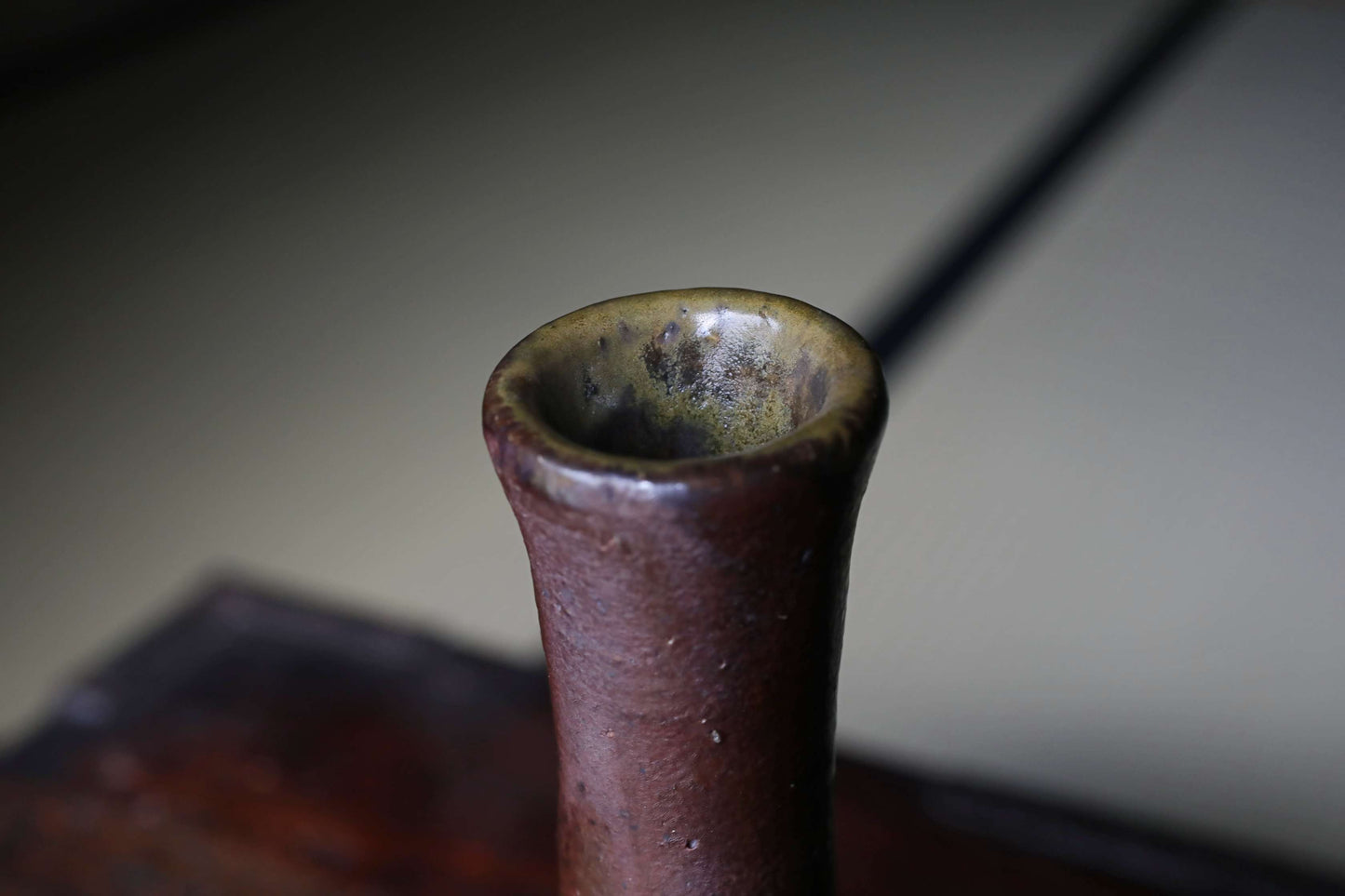 Bizen ware- Japanese Flower Vase: Signed Pottery for IKEBANA, Tea ceremony