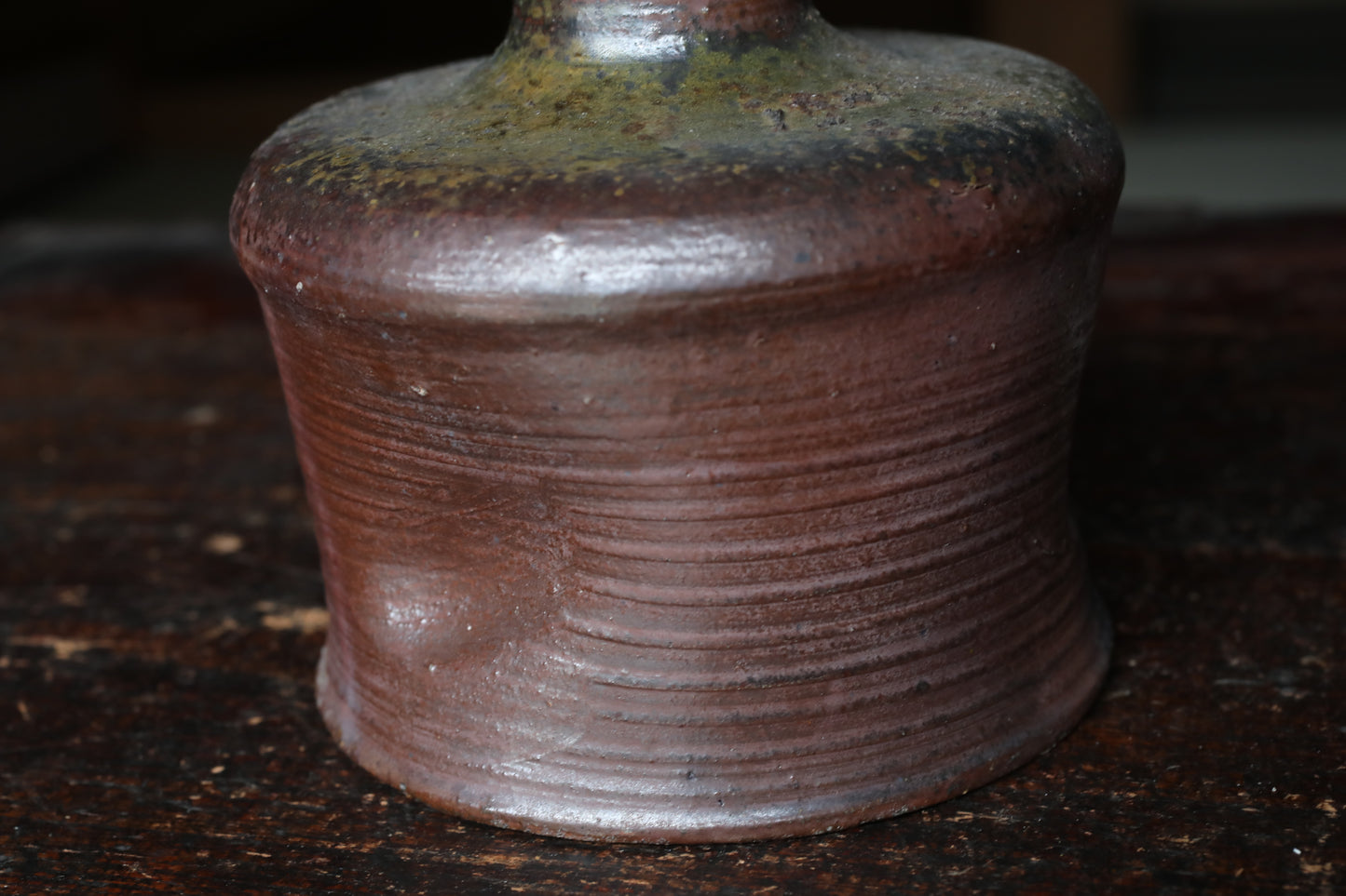 Bizen ware- Japanese Flower Vase: Signed Pottery for IKEBANA, Tea ceremony