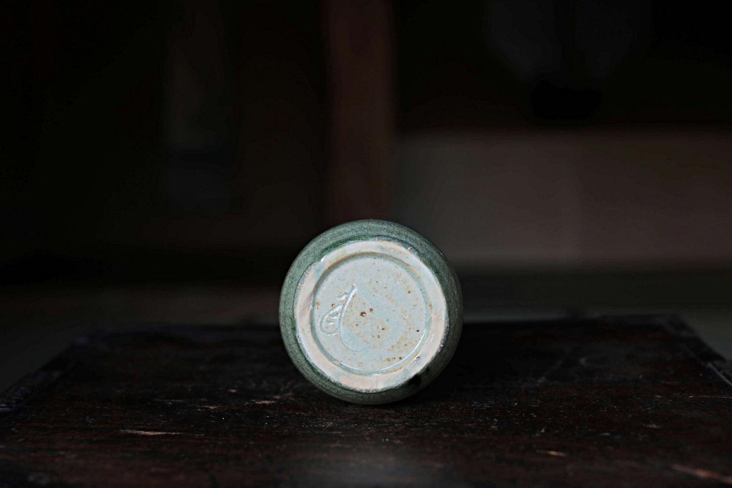 Japanese vintage SETO artist vase for one flower kiln ware handmade  boxed H7.9in/20cm