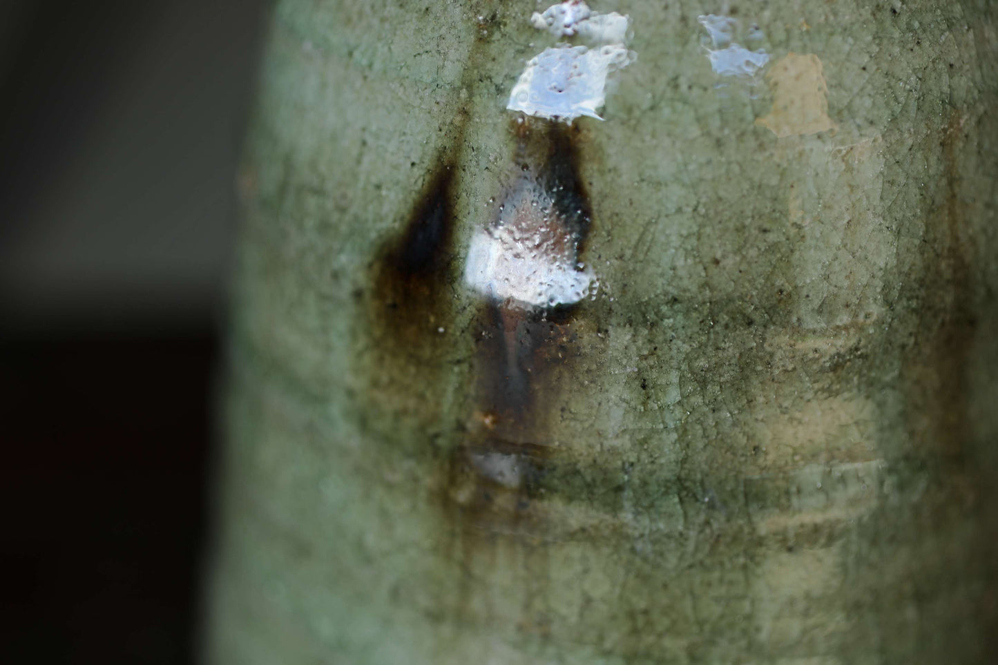 Japanese vintage SETO artist vase for one flower kiln ware handmade  boxed H7.9in/20cm