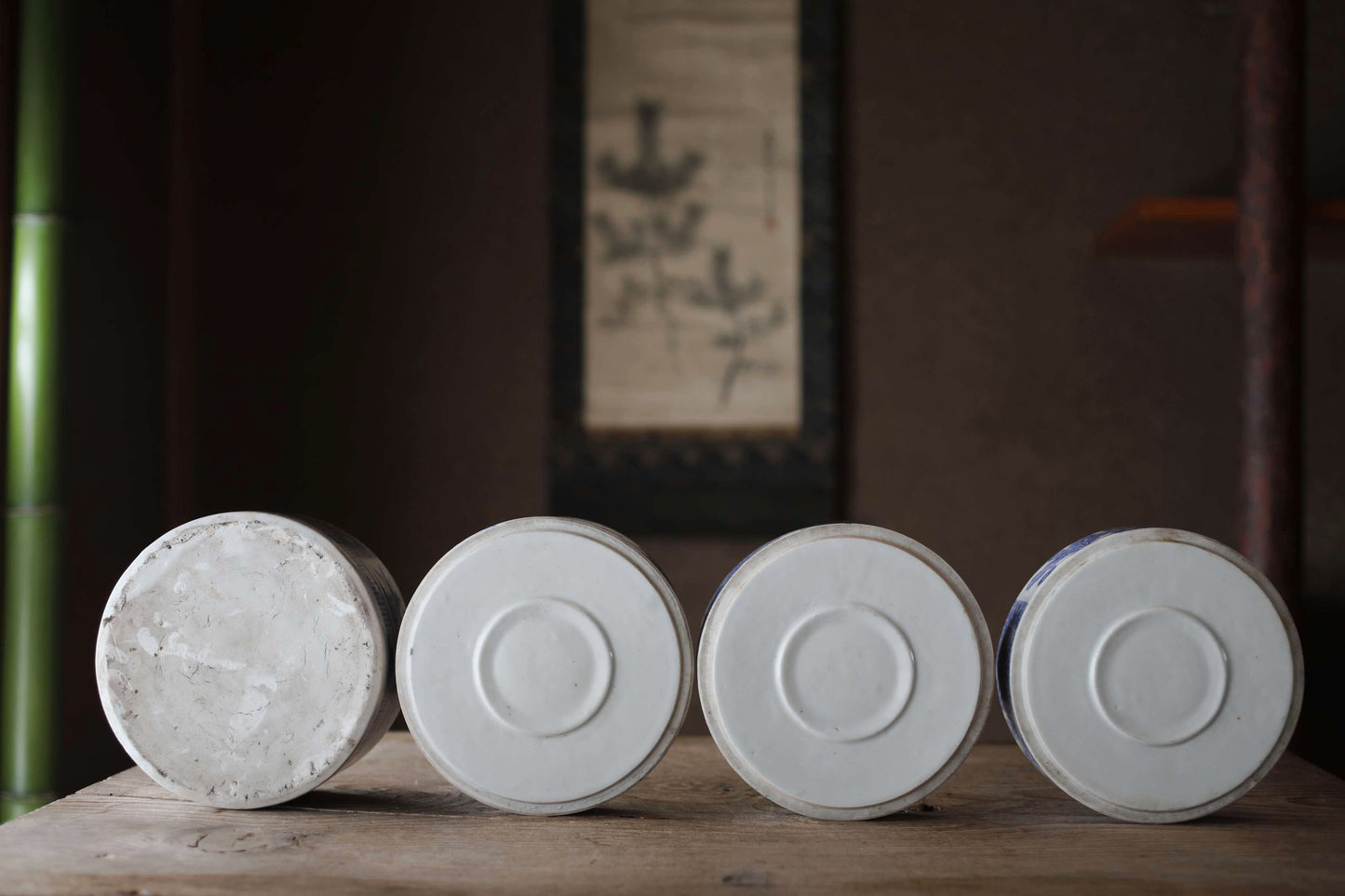 Antique Meiji Imari Jūbako Bento Box: Four-Tiered Blue Floral Porcelain