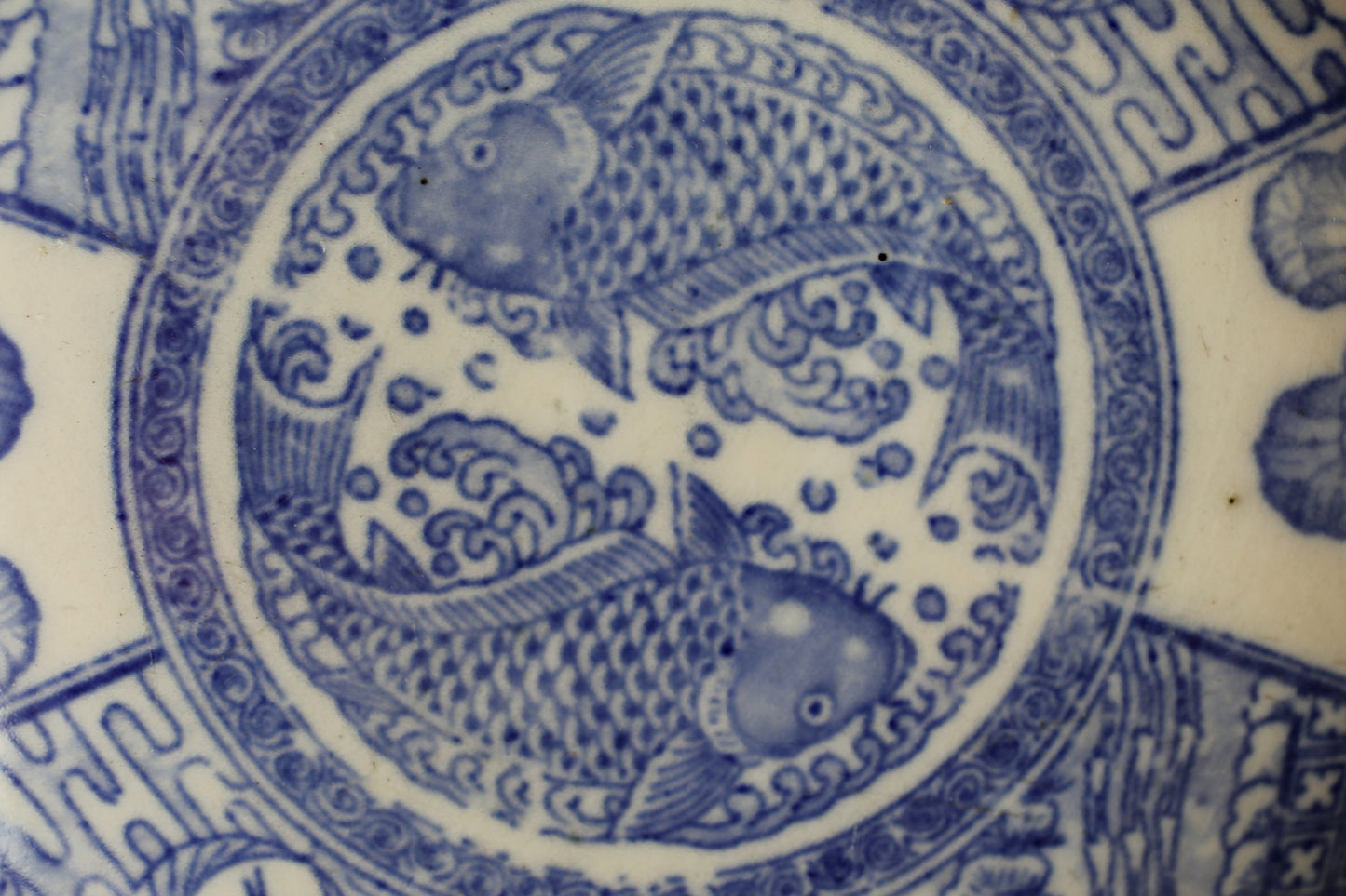 Antique Meiji Imari Jūbako Bento Box: Four-Tiered Blue Floral Porcelain