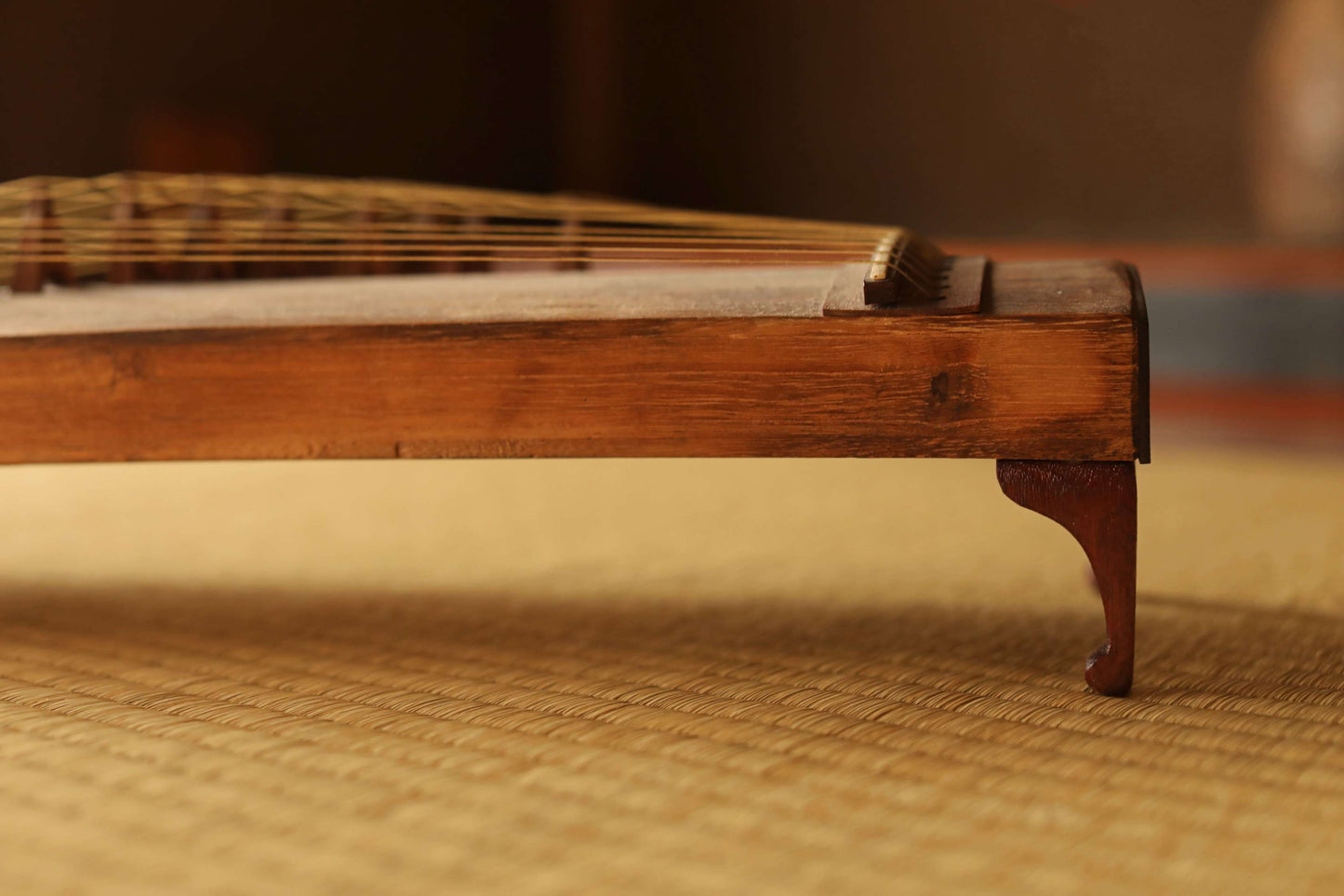 Antique Japanese harp small KOTO 1910s Musical Instruments Toy W20.7in/W52.5cm