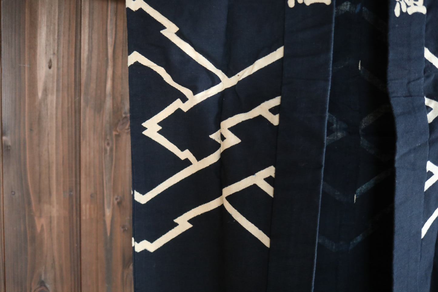 Antique Japanese Jaket Happi: Indigo dye with die-cut patterns, Deadstock