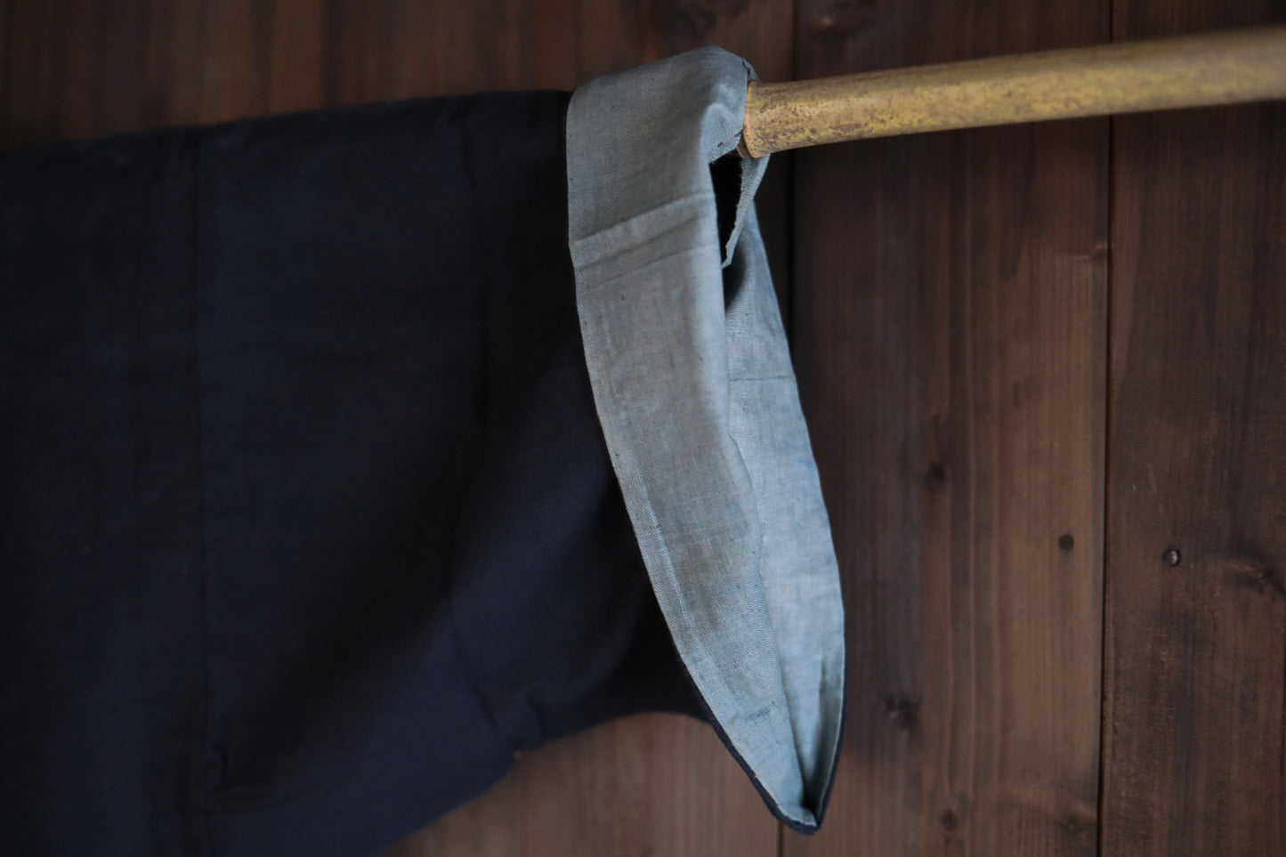 Antique Japanese Jaket Happi: Indigo dye with die-cut patterns, Deadstock