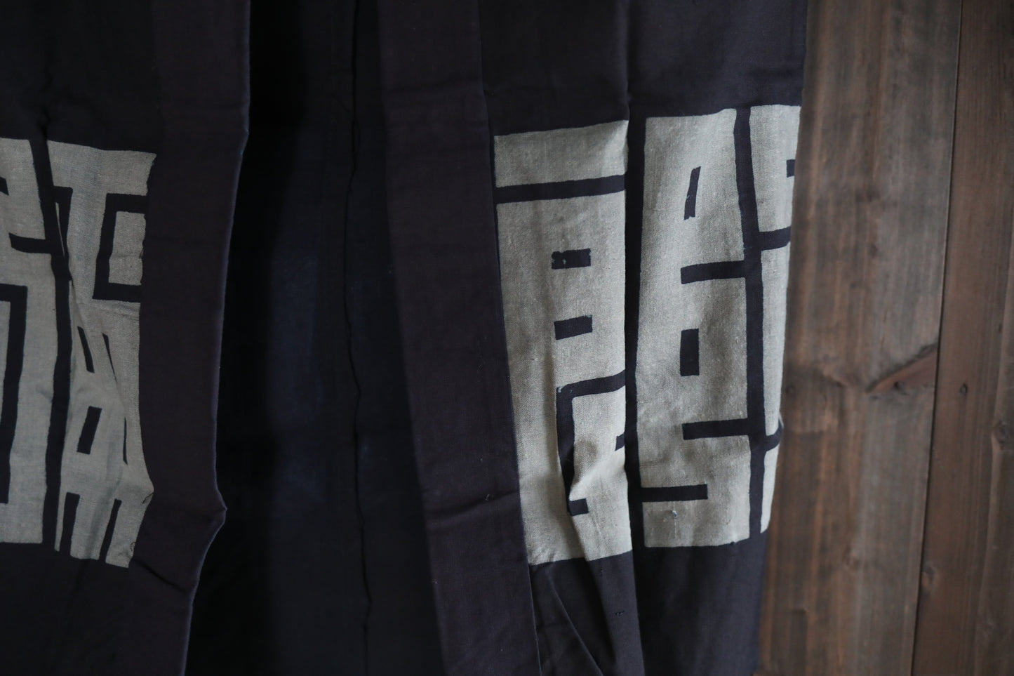 Antique Japanese Jaket Happi: Indigo dye with die-cut patterns, Deadstock