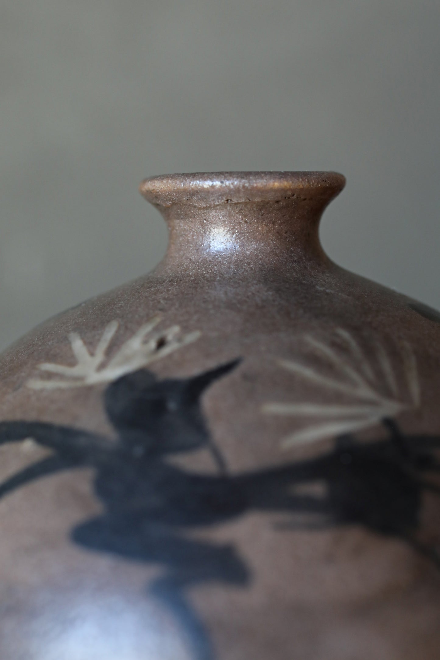 Japanese Antique KARATSU small vase for one flower kiln ware handmade  H3in/9cm