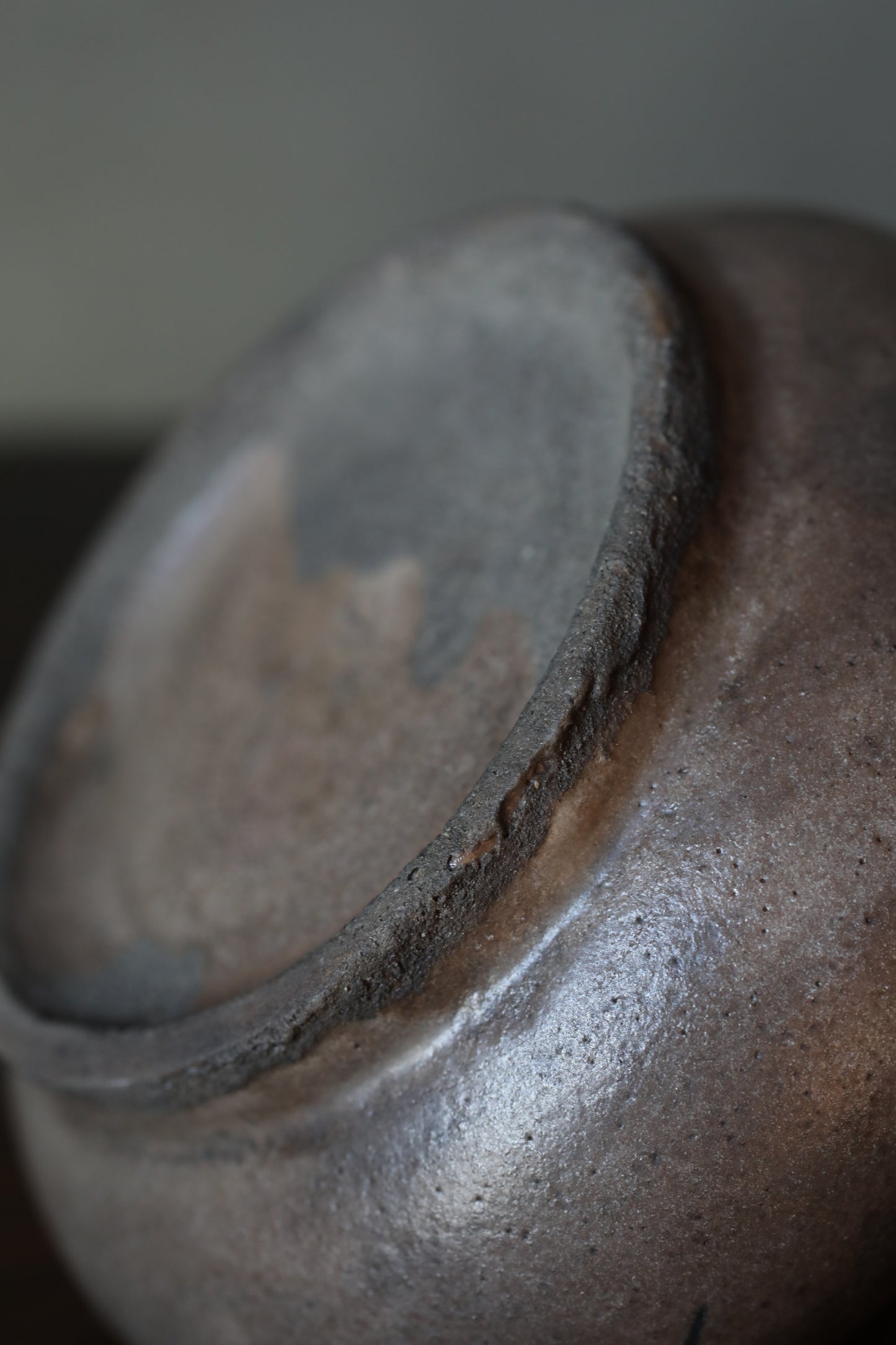 Japanese Antique KARATSU small vase for one flower kiln ware handmade  H3in/9cm