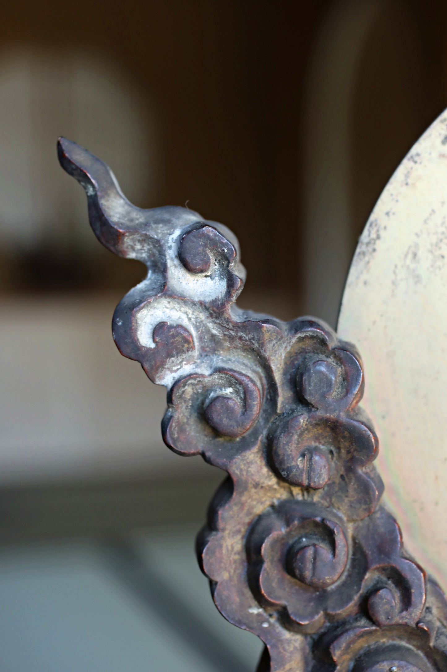 Japanese Antique Bronze Mirror: Shinto Shrine Sacred Artifact, Zen Meditation Decor