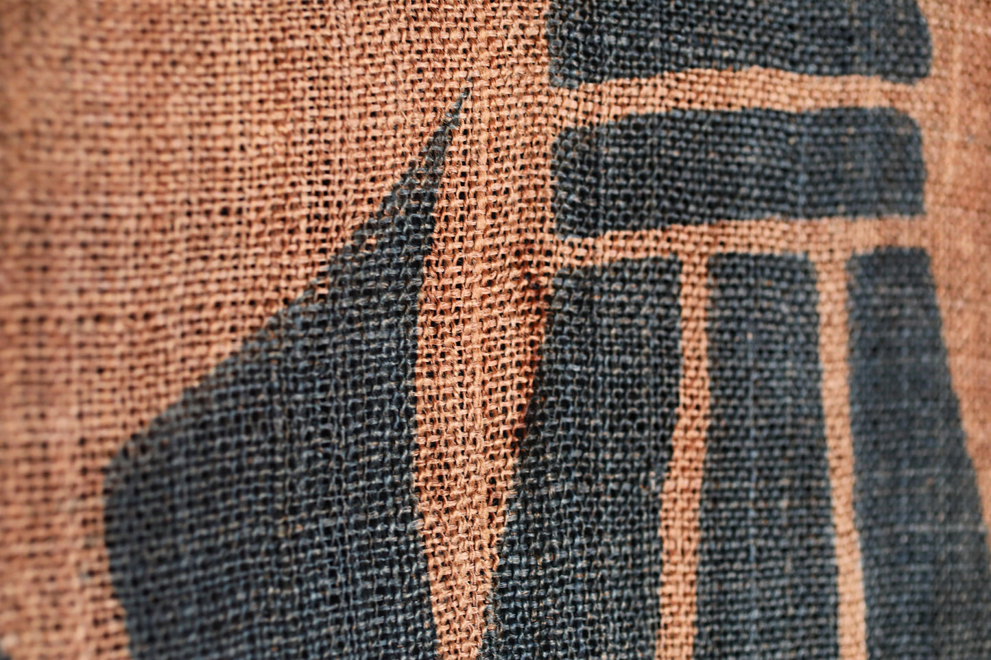 Antique Japanese Linen Noren – Indigo Crest Room Divider, Edo Era Textile Art, Japandi interior